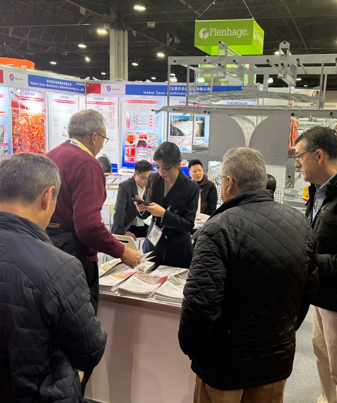 Customer meeting at ZEUSYANG booth during IPPE 2026 in Atlanta
