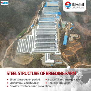 Construction and production of steel structures for chicken houses, pig houses, and cattle houses in animal husbandry breeding plants