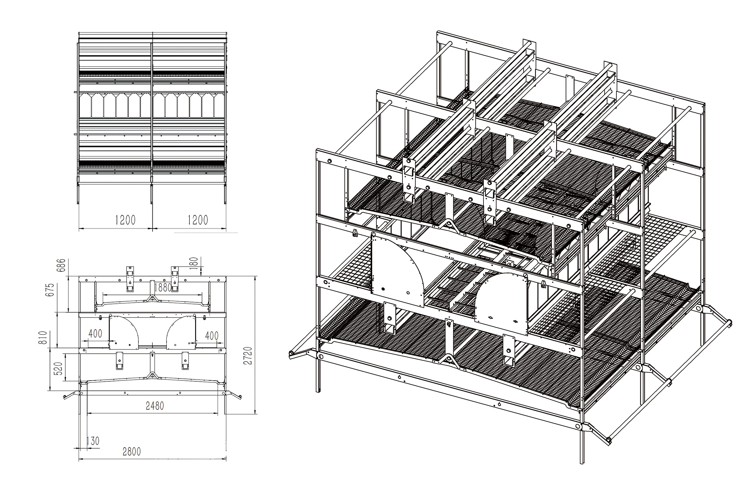 Multi-Tier Furnished Cage System